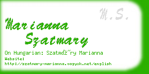 marianna szatmary business card